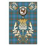 Tartan Personalized Flag Agnew Ancient Clan Crest Gold Thistle Tartan Garden Flag - Scotstee Shop
