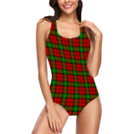Scotstee Shop Women Swimsuite Clan Auchinleck Tartan Plaid Sexy One Piece Swimsuit