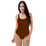 Scotstee Shop Women Swimsuite Clan Auchinleck Tartan Plaid Sexy One Piece Swimsuit