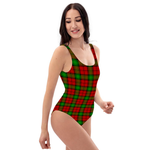 Scotstee Shop Women Swimsuite Clan Auchinleck Tartan Plaid Sexy One Piece Swimsuit