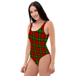 Scotstee Shop Women Swimsuite Clan Auchinleck Tartan Plaid Sexy One Piece Swimsuit