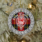 Scotstee Shop - Wallace Clan Tartan Crest Badge Plaid Ornament Gift. Christmas Tree Ornament Tartan Ornament Great Christmas Ornaments Gift