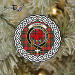 Stewart (Stuart) of Bute Tartan Ornament,  ceramic ornament, personalized christmas ornaments, christmas tree ornaments, christmas door decorations, Plaid Ornament, Tartan Ceramic Ornament