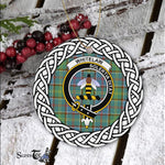 Whitelaw Tartan Ornament,  ceramic ornament, personalized christmas ornaments, christmas tree ornaments, christmas door decorations, Plaid Ornament, Tartan Ceramic Ornament