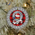 Wemyss Tartan Ornament,  ceramic ornament, personalized christmas ornaments, christmas tree ornaments, christmas door decorations, Plaid Ornament, Tartan Ceramic Ornament