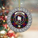Tennant Tartan Ornament,  ceramic ornament, personalized christmas ornaments, christmas tree ornaments, christmas door decorations, Plaid Ornament, Tartan Ceramic Ornament
