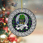 Swinton Tartan Ornament,  ceramic ornament, personalized christmas ornaments, christmas tree ornaments, christmas door decorations, Plaid Ornament, Tartan Ceramic Ornament