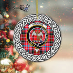 Straiton Tartan Ornament,  ceramic ornament, personalized christmas ornaments, christmas tree ornaments, christmas door decorations, Plaid Ornament, Tartan Ceramic Ornament