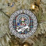 Glass Tartan Ornament,  ceramic ornament, personalized christmas ornaments, christmas tree ornaments, christmas door decorations, Plaid Ornament, Tartan Ceramic Ornament