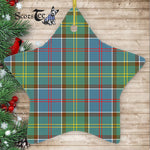 Whitelaw Ancient Tartan Ornament Star Ornament, Christmas Star Decorations, ceramic ornament, Plaid Star Ceramic Ornament, Christmas Ornament Decorations Gift