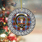 Skirving Tartan Ornament,  ceramic ornament, personalized christmas ornaments, christmas tree ornaments, christmas door decorations, Plaid Ornament, Tartan Ceramic Ornament