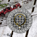 Glendinning Tartan Ornament,  ceramic ornament, personalized christmas ornaments, christmas tree ornaments, christmas door decorations, Plaid Ornament, Tartan Ceramic Ornament