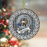 Gladstone Tartan Ornament,  ceramic ornament, personalized christmas ornaments, christmas tree ornaments, christmas door decorations, Plaid Ornament, Tartan Ceramic Ornament