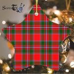 Spens Tartan Ornament Star Ornament, Christmas Star Decorations, ceramic ornament, Plaid Star Ceramic Ornament, Christmas Ornament Decorations Gift