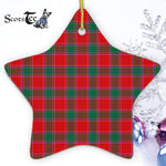 Gordon Of Abergeldie Tartan Ornament Star Ornament, Christmas Star Decorations, ceramic ornament, Plaid Star Ceramic Ornament, Christmas Ornament Decorations Gift