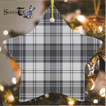 Glen Grey Tartan Ornament Star Ornament, Christmas Star Decorations, ceramic ornament, Plaid Star Ceramic Ornament, Christmas Ornament Decorations Gift
