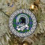 Turnbull Tartan Ornament,  ceramic ornament, personalized christmas ornaments, christmas tree ornaments, christmas door decorations, Plaid Ornament, Tartan Ceramic Ornament