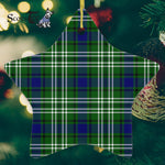 Tweedside Tartan Ornament Star Ornament, Christmas Star Decorations, ceramic ornament, Plaid Star Ceramic Ornament, Christmas Ornament Decorations Gift