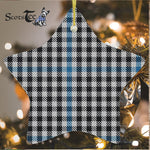 Gladstone Tartan Ornament Star Ornament, Christmas Star Decorations, ceramic ornament, Plaid Star Ceramic Ornament, Christmas Ornament Decorations Gift