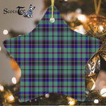 Stevenson Tartan Ornament Star Ornament, Christmas Star Decorations, ceramic ornament, Plaid Star Ceramic Ornament, Christmas Ornament Decorations Gift
