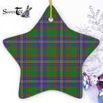 Strange Of Balcaskie Tartan Ornament Star Ornament, Christmas Star Decorations, ceramic ornament, Plaid Star Ceramic Ornament, Christmas Ornament Decorations Gift