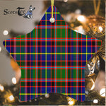 Glas Tartan Ornament Star Ornament, Christmas Star Decorations, ceramic ornament, Plaid Star Ceramic Ornament, Christmas Ornament Decorations Gift