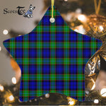 Sempill Tartan Ornament Star Ornament, Christmas Star Decorations, ceramic ornament, Plaid Star Ceramic Ornament, Christmas Ornament Decorations Gift