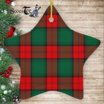 Stewart Atholl Modern Tartan Ornament Star Ornament, Christmas Star Decorations, ceramic ornament, Plaid Star Ceramic Ornament, Christmas Ornament Decorations Gift