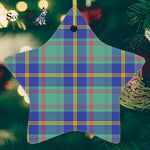 US Marine Tartan Ornament Star Ornament, Christmas Star Decorations, ceramic ornament, Plaid Star Ceramic Ornament, Christmas Ornament Decorations Gift