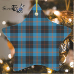 Garden Tartan Ornament Star Ornament, Christmas Star Decorations, ceramic ornament, Plaid Star Ceramic Ornament, Christmas Ornament Decorations Gift