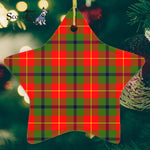Turnbull Tartan Ornament Star Ornament, Christmas Star Decorations, ceramic ornament, Plaid Star Ceramic Ornament, Christmas Ornament Decorations Gift