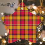 Scrymgeour Tartan Ornament Star Ornament, Christmas Star Decorations, ceramic ornament, Plaid Star Ceramic Ornament, Christmas Ornament Decorations Gift