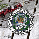 Wishart Tartan Ornament,  ceramic ornament, personalized christmas ornaments, christmas tree ornaments, christmas door decorations, Plaid Ornament, Tartan Ceramic Ornament