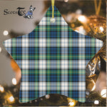 Gordon Dress Ancient Tartan Ornament Star Ornament, Christmas Star Decorations, ceramic ornament, Plaid Star Ceramic Ornament, Christmas Ornament Decorations Gift