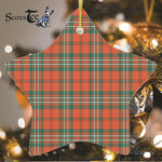 Scott Ancient Tartan Ornament Star Ornament, Christmas Star Decorations, ceramic ornament, Plaid Star Ceramic Ornament, Christmas Ornament Decorations Gift
