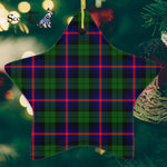Urquhart Modern Tartan Ornament Star Ornament, Christmas Star Decorations, ceramic ornament, Plaid Star Ceramic Ornament, Christmas Ornament Decorations Gift