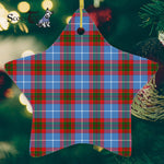 Spalding Tartan Ornament Star Ornament, Christmas Star Decorations, ceramic ornament, Plaid Star Ceramic Ornament, Christmas Ornament Decorations Gift
