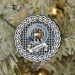 Gladstone Tartan Ornament,  ceramic ornament, personalized christmas ornaments, christmas tree ornaments, christmas door decorations, Plaid Ornament, Tartan Ceramic Ornament