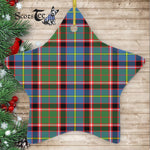 Stirling Tartan Ornament Star Ornament, Christmas Star Decorations, ceramic ornament, Plaid Star Ceramic Ornament, Christmas Ornament Decorations Gift