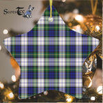 Gordon Dress Modern Tartan Ornament Star Ornament, Christmas Star Decorations, ceramic ornament, Plaid Star Ceramic Ornament, Christmas Ornament Decorations Gift