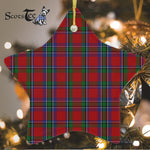 Sinclair Tartan Ornament Star Ornament, Christmas Star Decorations, ceramic ornament, Plaid Star Ceramic Ornament, Christmas Ornament Decorations Gift