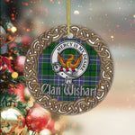 Scotstee Shop - Wishart Celtic Circle Plaid Ornament Gift. Christmas Tree Ornament Tartan Ornament Great Christmas Ornaments Gift