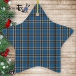 Thomson Dress Tartan Ornament Star Ornament, Christmas Star Decorations, ceramic ornament, Plaid Star Ceramic Ornament, Christmas Ornament Decorations Gift