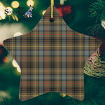 Stewart Hunting Weathered Tartan Ornament Star Ornament, Christmas Star Decorations, ceramic ornament, Plaid Star Ceramic Ornament, Christmas Ornament Decorations Gift