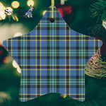 Weir Ancient Tartan Ornament Star Ornament, Christmas Star Decorations, ceramic ornament, Plaid Star Ceramic Ornament, Christmas Ornament Decorations Gift