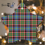 Glass Tartan Ornament Star Ornament, Christmas Star Decorations, ceramic ornament, Plaid Star Ceramic Ornament, Christmas Ornament Decorations Gift