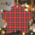 Stuart Of Bute Tartan Ornament Star Ornament, Christmas Star Decorations, ceramic ornament, Plaid Star Ceramic Ornament, Christmas Ornament Decorations Gift