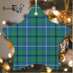 Glen Ancient Tartan Ornament Star Ornament, Christmas Star Decorations, ceramic ornament, Plaid Star Ceramic Ornament, Christmas Ornament Decorations Gift