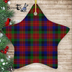 Tennant Tartan Ornament Star Ornament, Christmas Star Decorations, ceramic ornament, Plaid Star Ceramic Ornament, Christmas Ornament Decorations Gift