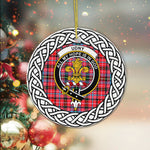 Udny Tartan Ornament,  ceramic ornament, personalized christmas ornaments, christmas tree ornaments, christmas door decorations, Plaid Ornament, Tartan Ceramic Ornament